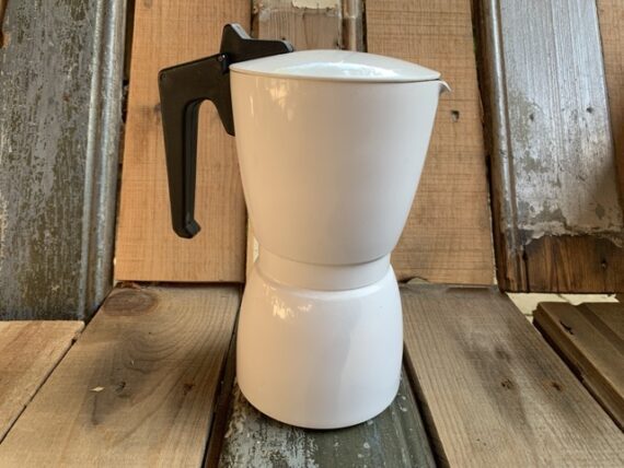 Nova Express IRMEL white moka pot 4 cup Italy 1970