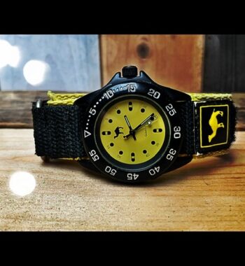 Camel Yellow dial black PVD diver quartz watch 2000