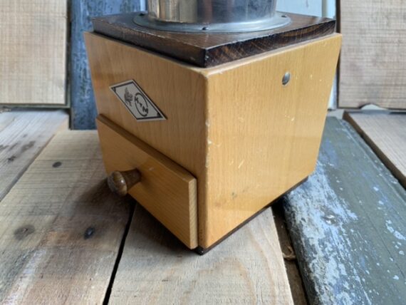 KYM 9401 square 2 tone brown Coffee grinder Germany 1950 - Image 3