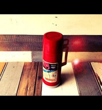 Thermos pint bottle coffee can holder 1985 NOS USA