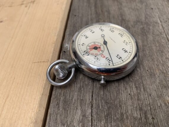 Football stopwatch BFG 795 metal mechanical 1960 Swiss - Image 3