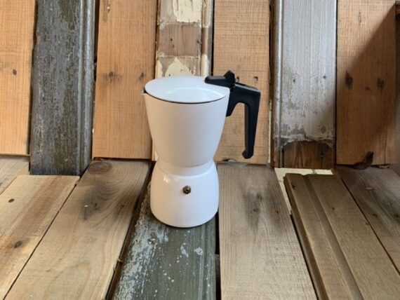 Nova Express IRMEL white moka pot 4 cup Italy 1970 - Image 2