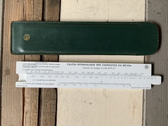Graphoplex STB Scobey pocket Concrete slide rule pouch 1960 France - Image 4