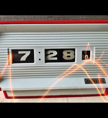 Digitor Mini Kosei turning numbers alarm clock 1960 Japan