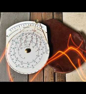 R&A Rost Wien air navigation slide rule full set 1950 Austria