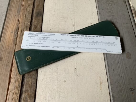 Graphoplex STB Scobey pocket Concrete slide rule pouch 1960 France - Image 2