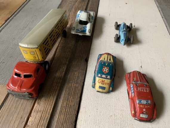 5x small tin toy race car truck 1960 Japan USSR Italy - Image 2