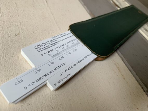 Graphoplex STB Scobey pocket Concrete slide rule pouch 1960 France - Image 5