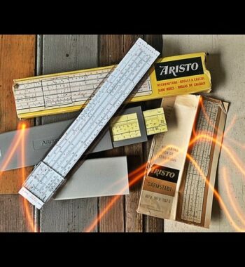Aristo 967U See-through sides slide rule full set 1970 Germany