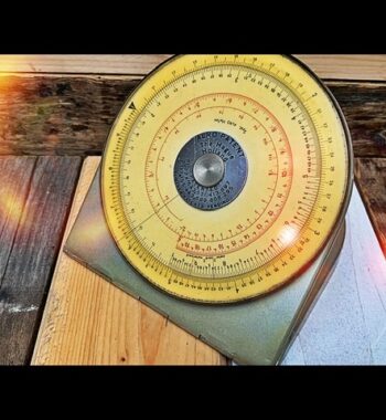 Alro HaTex Textile dealer Slide rule metal case 1950 Holland
