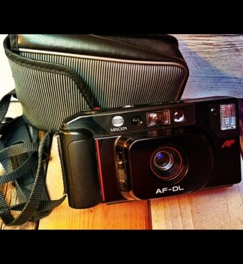 Minolta AF-DL camera 35mm bag 1980 Japan