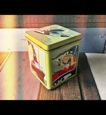 Transportation plane train car boat tin container 1980 England