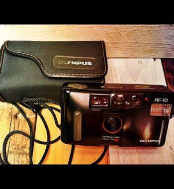 Olympus AF-10 camera 35mm compact bag 1990 Japan