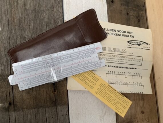 Graphoplex 643 pocket Electric log-log slide rule pouch Dutch manual 1960 France - Image 2