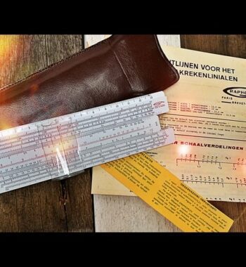 Graphoplex 643 pocket Electric log-log slide rule pouch Dutch manual 1960 France