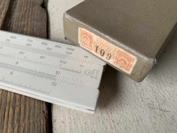 Aristo Dennert Pape 109 slide rule container 1960 Germany