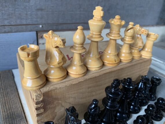 Lardy staunton Chess set wood box 1950 France - Image 3