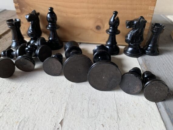 Lardy staunton Chess set wood box 1950 France - Image 2