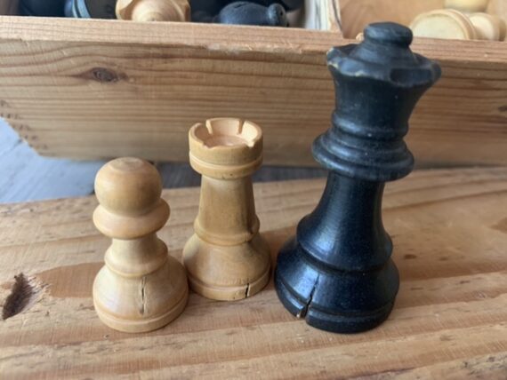 Chess set Staunton type K70 wood in box 1950 Netherlands - Image 5