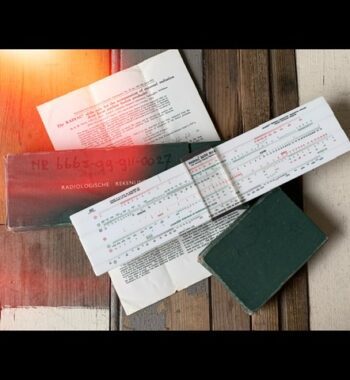 Blundell Radiac Slide rule nuclear fission navy 1960 England