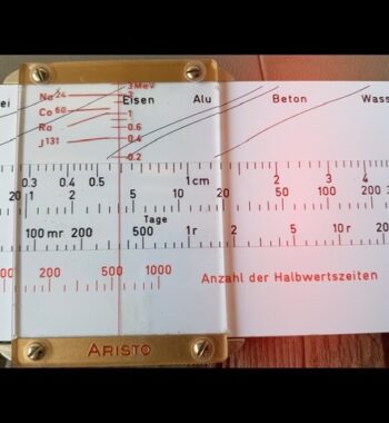 Aristo Strahlenschutz 10174 radiation slide rule 1960 Germany