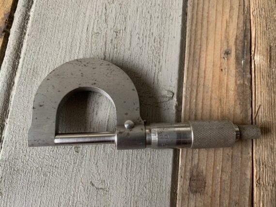 CEJ steel micro-meter in wooden case 1950 Sweden - Image 3