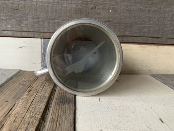 Concorde pewter tankard glass bottom 0,25 liter 1980 England