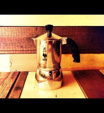 Bialetti Fiammetta moka pot aluminum percolator 2-3 cup made in Italy in 2000