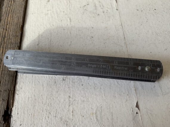 Folding Ruler 2x metal tool Jim Krupp 1960 Germany Sweden - Image 3