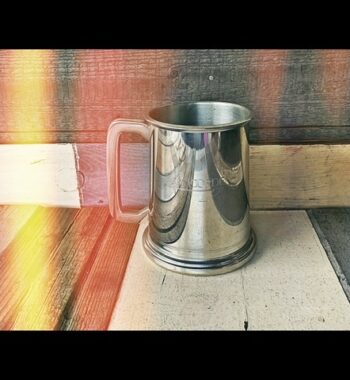 Concorde pewter tankard glass bottom 0,25 liter 1980 England