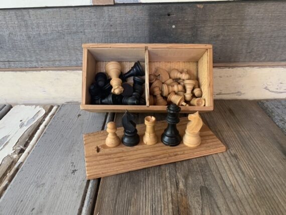 Chess set Staunton type K70 wood in box 1950 Netherlands - Image 6