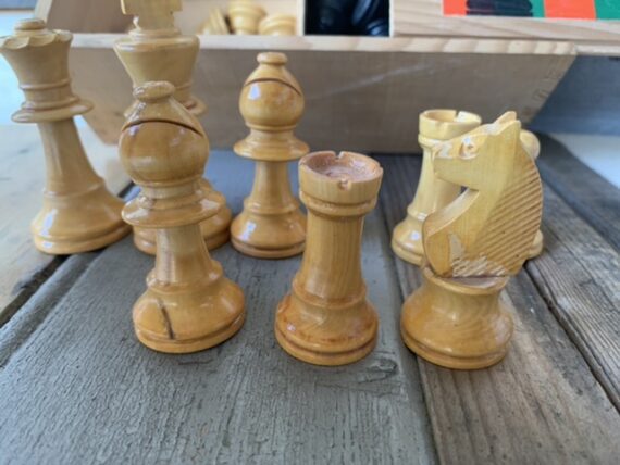 Chess set Staunton Revanche wood tournament lacquered Netherlands 1960 - Image 6