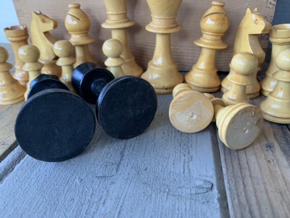 Chess set Staunton Revanche wood tournament lacquered Netherlands 1960 - Image 2