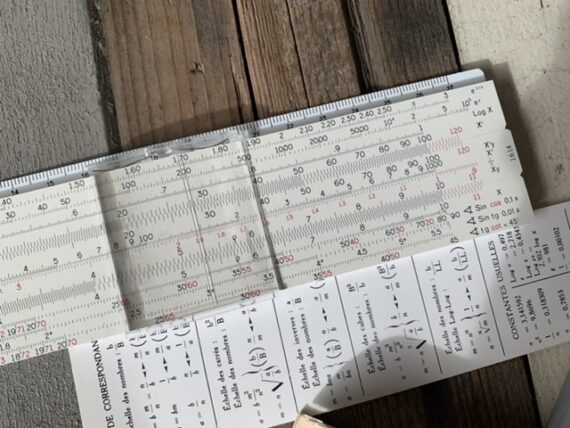 2x Graphoplex 1600 + 1614 slide rule complete set 1970 France - Image 4