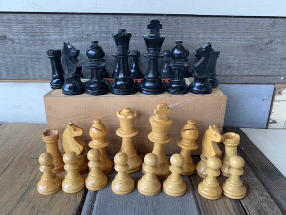 Chess set Staunton Revanche wood tournament lacquered Netherlands 1960 - Image 5