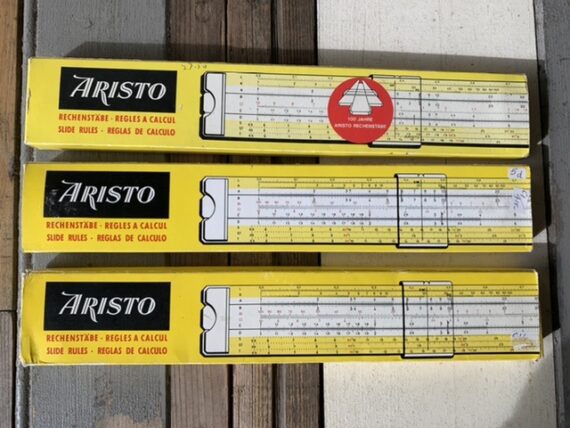 3x Aristo slide rule Scholar 0903 LL 1960-1970 full sets Germany