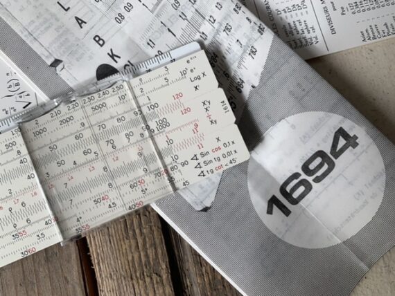 2x Graphoplex 1600 + 1614 slide rule complete set 1970 France - Image 6