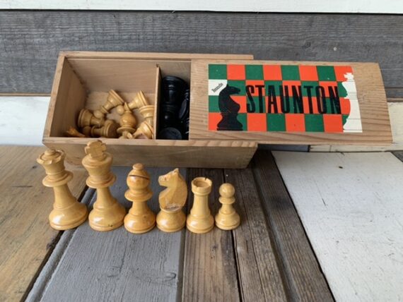 Chess set Staunton Revanche wood tournament lacquered Netherlands 1960 - Image 7