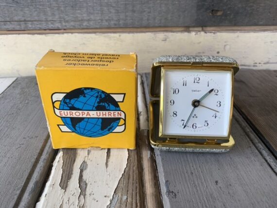 Peter mechanical travel alarm clock in box 1960 Germany - Image 4