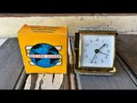 Peter mechanical travel alarm clock in box 1960 Germany Europa Uhren