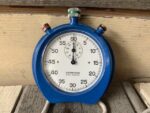 Stopwatch Leonidas Blue Shock Resistant 1970 Switzerland