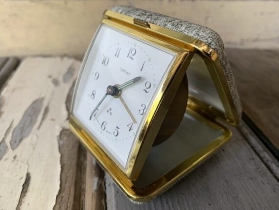 Peter mechanical travel alarm clock in box 1960 Germany