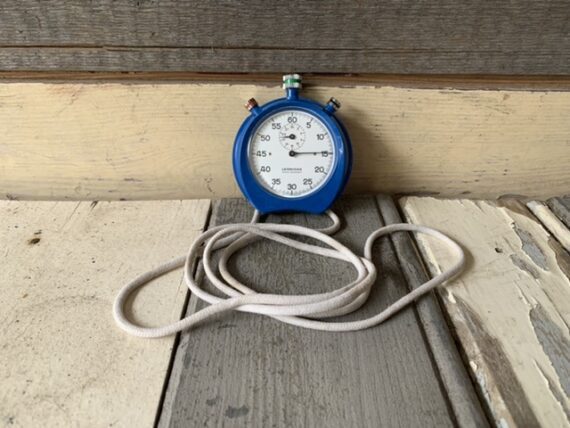 Stopwatch Leonidas Blue Shock Resistant 1970 Switzerland - Image 2