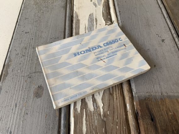 Honda CB650 C owners manual motorcycle 1980 Japan