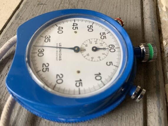 Stopwatch Leonidas Blue Shock Resistant 1970 Switzerland - Image 6
