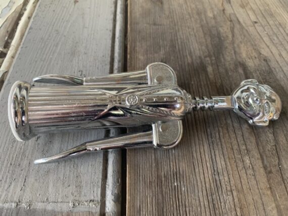 Arnold Aldo Colombo design chromium plated corkscrew 1990