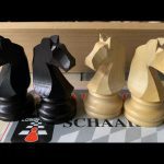 Chess set Staunton hand made wood tournament size France 1980