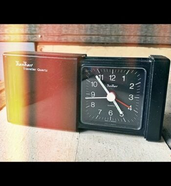 Hanhart Travel Quartz alarm clock 1980 Germany