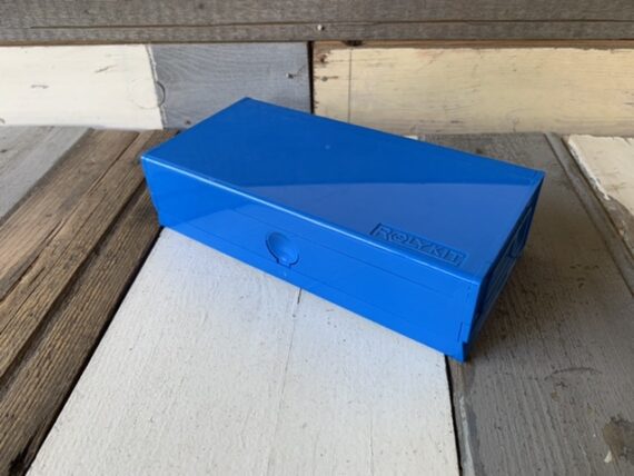 Rolykit JS-210 pencil box blue Dutch design 1990 Netherlands