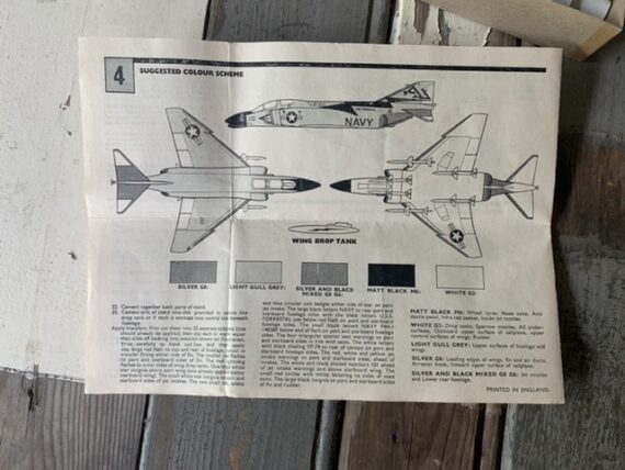 Airfix-72 kit model 388 F-4B Phantom II fighter plane England 1960 - Image 2